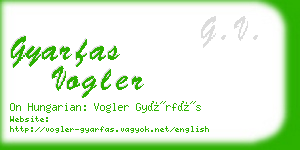gyarfas vogler business card